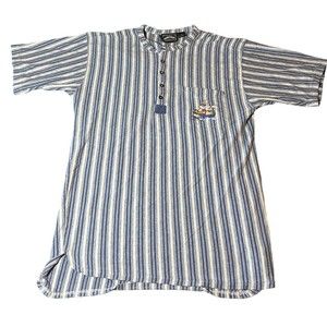 Looney Tunes Vintage 1997 Classic Bugs Bunny Blue Striped T-Shirt Men's Size M